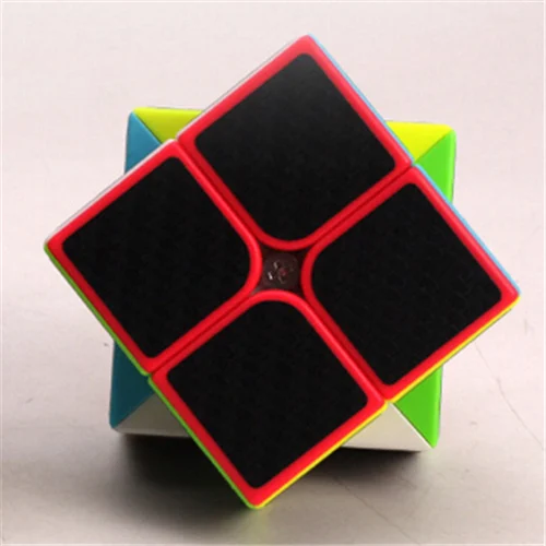 Новые 2x2x2 Zcube углеродного волокна Стикеры Magic Cube Puzzle Кубы Скорость Cubo квадратный подарки головоломки Обучающие игрушки для детей - Цвет: Красный