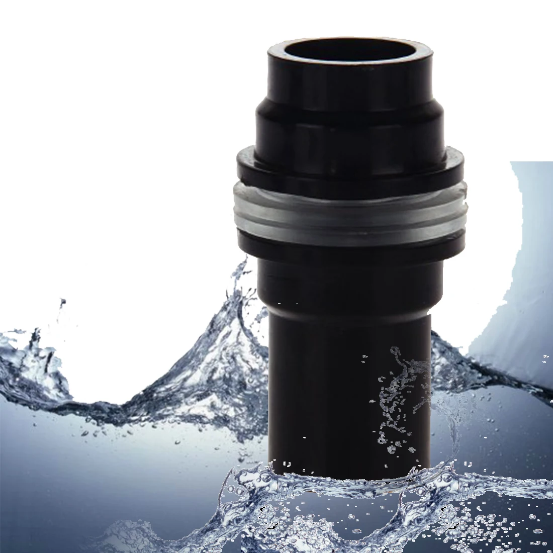 2016 New Black 20mm 25mm 32mm 40mm PVC Plastic Pipe Connector Port Fit