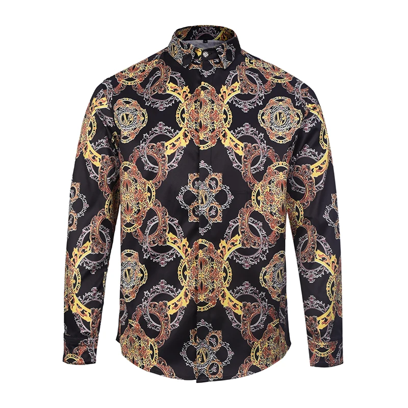 black and gold mens dress shirt