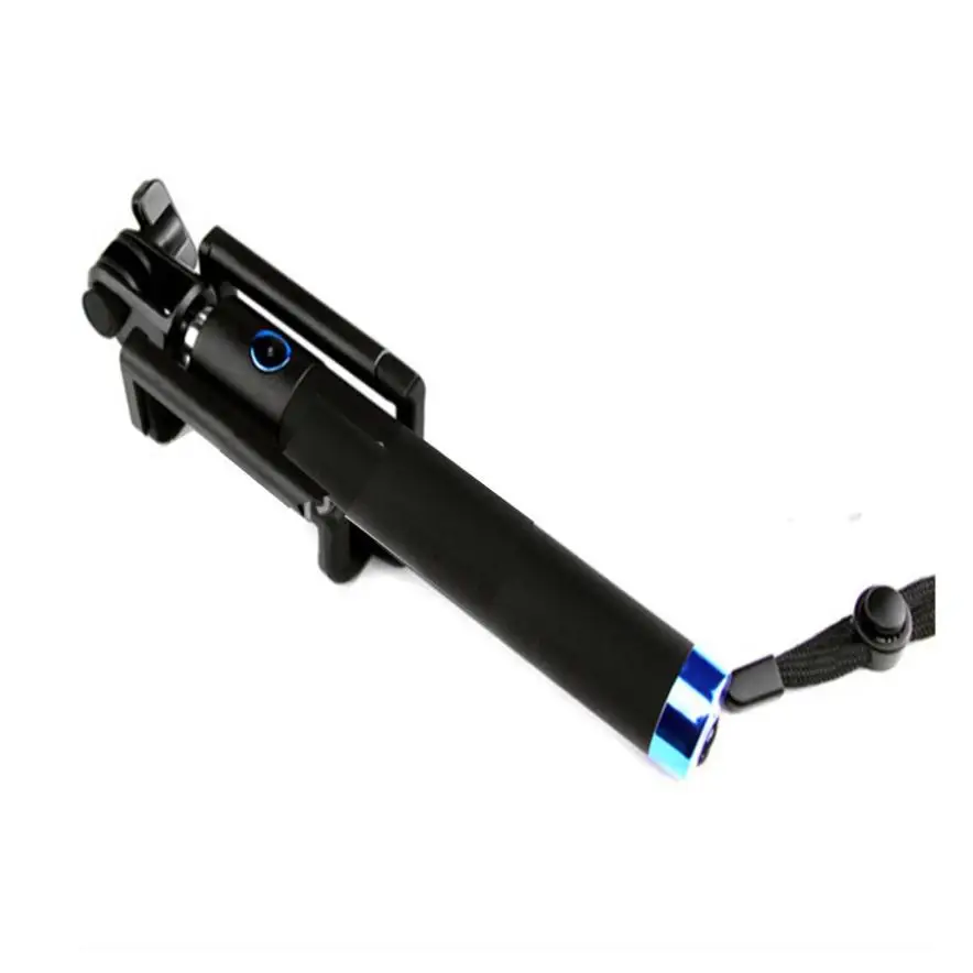 Портативный выдвижной монопод селфи-палка ручной проводной селфи-палка для iPhone для смартфона ma12 - Цвет: Dark blue