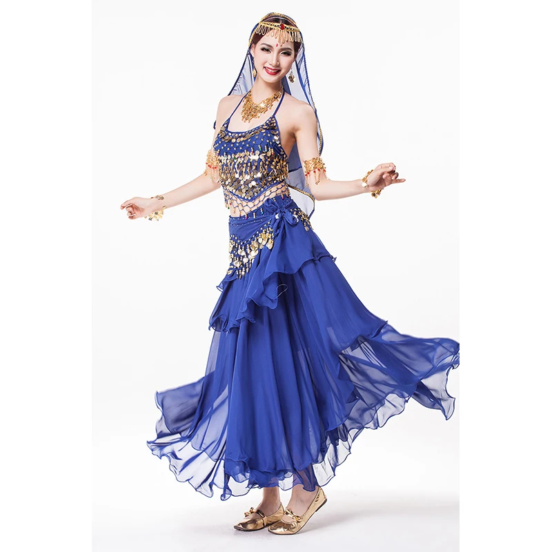 Buy Belly Dancing Clothes Sari Belly Dance Costume 4 piece Suit Dance Clothing