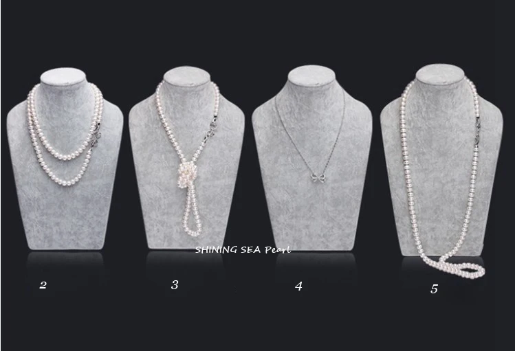 ASHIQI 90 см длинное ожерелье с натуральным пресноводным жемчугом цепочка для свитера с пряжкой из стерлингового серебра 925 пробы для ювелирных изделий подарок для женщин