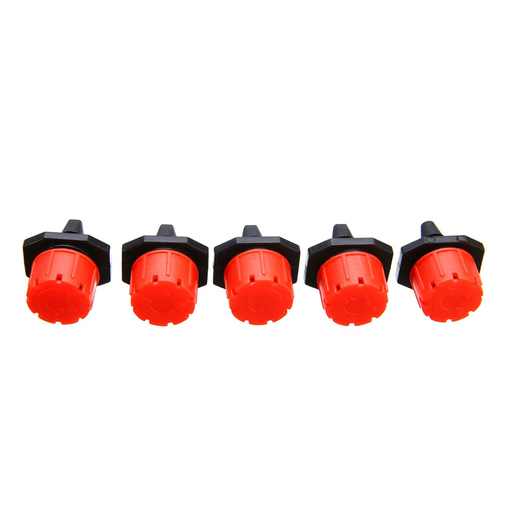 

100pcs DIY Drip Irrigation System Adjustable Micro Drip Irrigation Watering Anti-clogging Emitter Dripper Red Garden Supplies