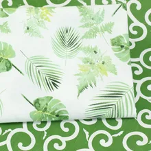 Хлопок саржевая ткань свежие зелёные листья лоза ткань для DIY постельный принадлежности подушки одежда платье швы ручной работы украшения дома