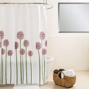 

Home Allium Polyester Fabric Shower Curtain Lavender