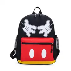Новый детский рюкзак с Микки Маусом для мальчиков и девочек, школьный рюкзак с милым мультяшным бантом, детский школьный рюкзак для