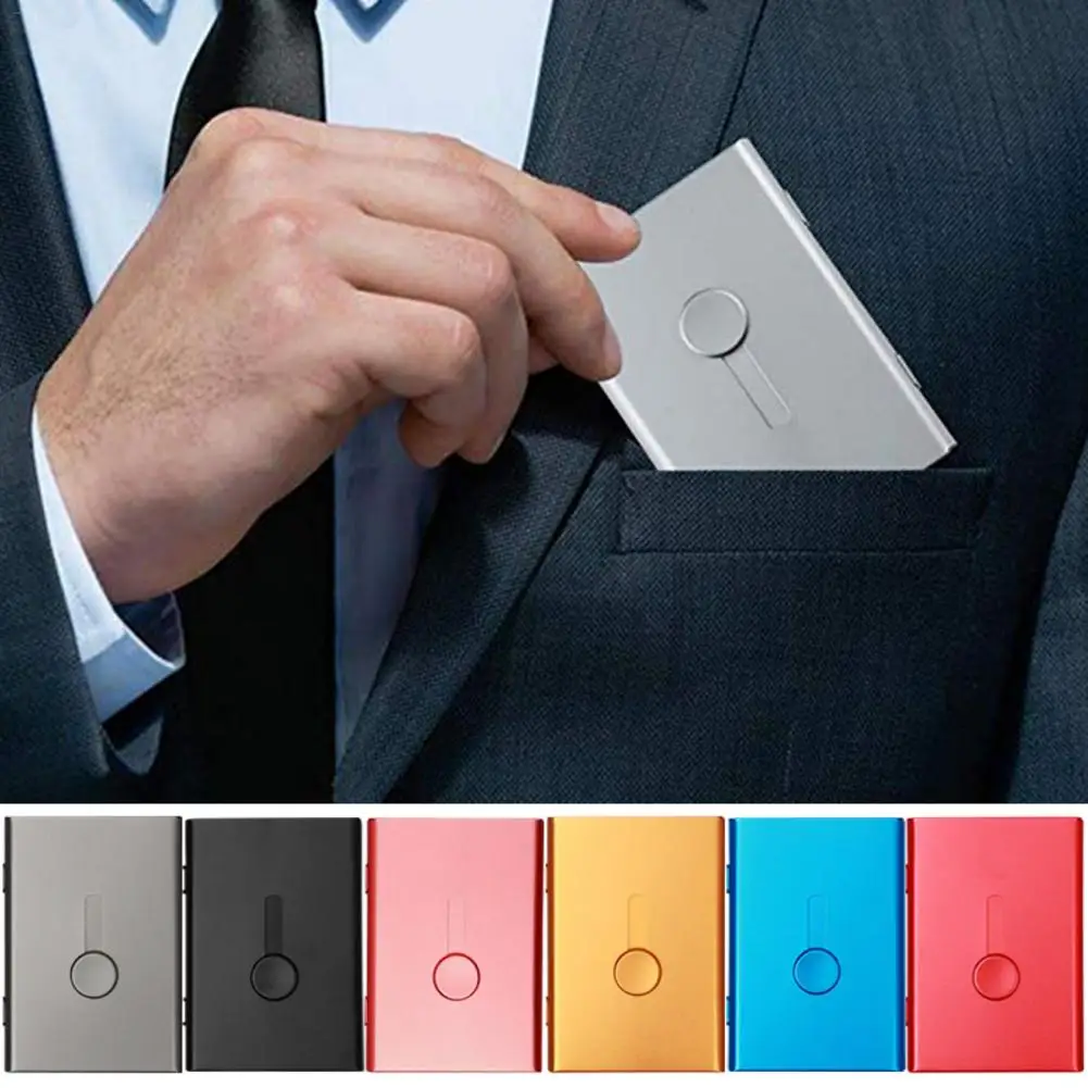 Новый держатель для визиток ручной футляр для карт банк членская карта пакет Металл ультра тонкий бизнес Упаковка карт Органайзер