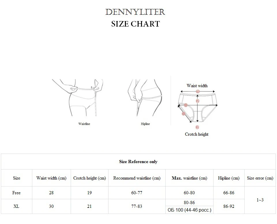 EE Size chart A001