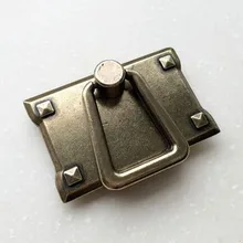 Rustico Retro furniture handle bronze parallelmount drawer cabinet pull antique brass shaky drop rings dresser cupboard handle