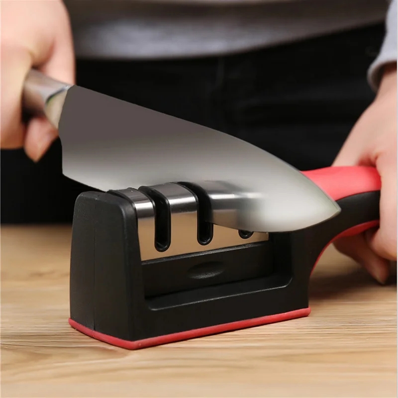 

1 PC Professional Hard Carbide Ceramic Sharpener Stone 3 Levels Household Knife Sharpener Kitchen Sharpening Tool