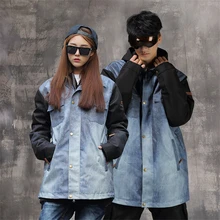 

Winter Women Men Jeans Ski Jacket Waterproof Windproof Warm Ski Coat Thicken Breathable Snowboard Jacket Outwear