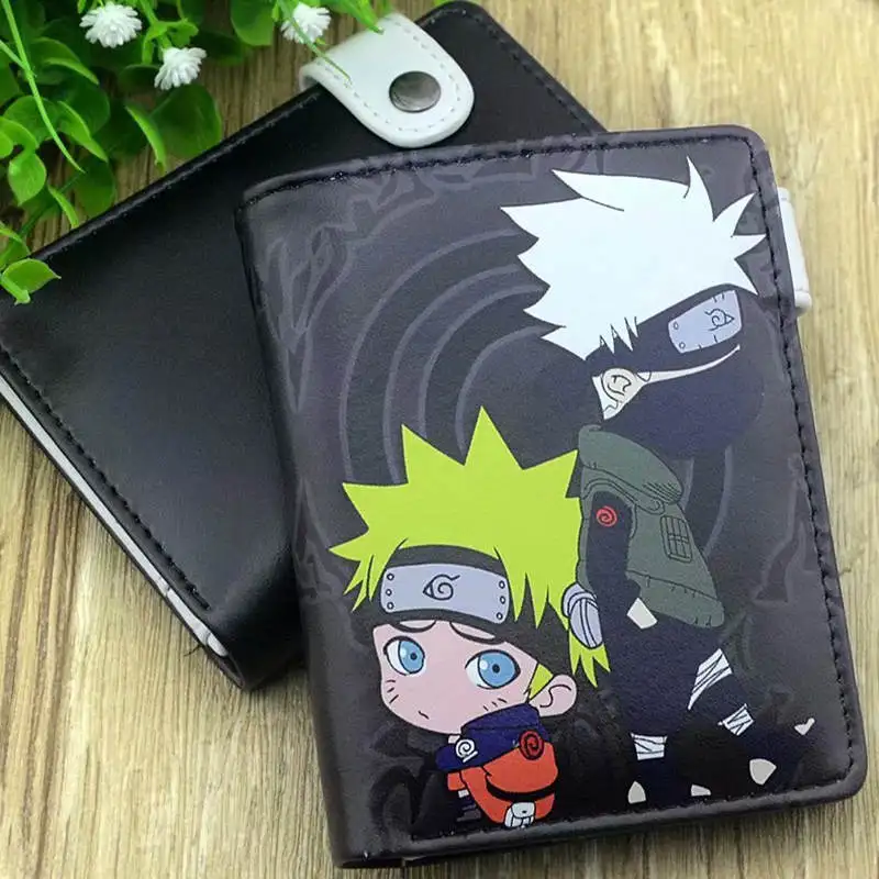 

Free shipping cartoon wallet Spiderman Luffy many models men and women short Snap button wallets