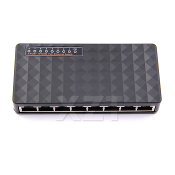 

High Quality 1pcs 8 Port 10/100Mbps Network Switch HUB Fast LAN Ethernet Network Desktop Switches Adapter for EU US Plug
