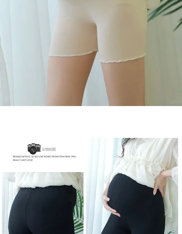 Maternidade de Verão Soltas de Algodão Primavera Calças Curtas Shorts Gravidez Mulheres Grávidas Calções Maternidade Outono Barriga Calças M e l e Xl e 8 Calças Soltas de Algodão M L XL
