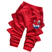 Новинка года, весенние штаны для маленьких мальчиков милые штаны высокого качества из хлопка с забавными рисунками для маленьких девочек детские штаны для малышей от 0 до 2 лет