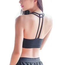 Для женщин бег фитнес, Спорт жилет популярный противоударный пуш-ап, нижнее белье, для йоги, под заказ, спортивный бюстгальтер