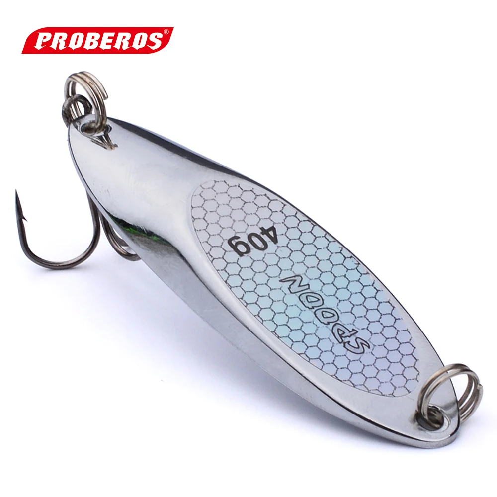 1PC Top Metal Spoon Lure 3g 40g Metal Bass Baits Silver Spoon Fishing