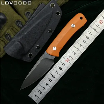 LOVOCOO Original Nettle fixed blade knife D2 steel G10 handle outdoor hunt survival pocket kitchen knives camping EDC tools 1