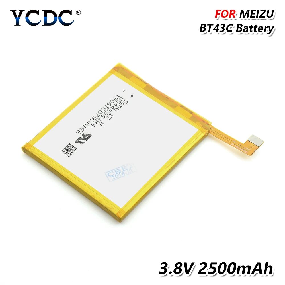 

2019 Original BT43C BT 43C BT-43C Phone Replacement Battery Rechargeable Battery For Meizu M2 Mini Smart Phone 2500mAh