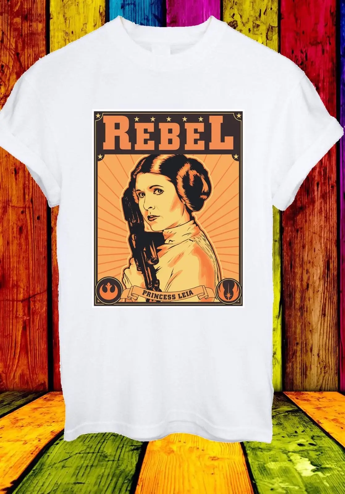 Сексуальная принцесса Slave Leia Rebel Star Wars Force Art мужская и женская футболка унисекс 749
