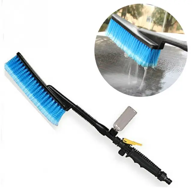 Car Wash Brush Auto Exterior Retractable Long Handle Water Flow Switch Foam Bottle Car Cleaning