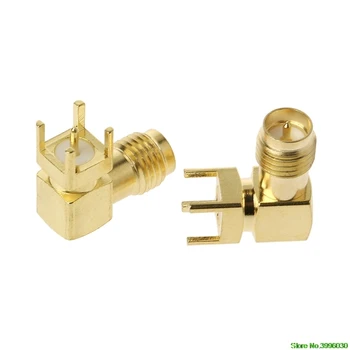 

10 Pcs RP-SMA Female Jack Plug SMA-KWE Right Angle Thru Hole PCB Mount Connector