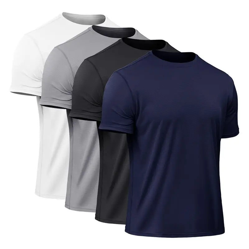 

High-elastic Running Shirt Fitness Tight Men Quick Dry Compression Short Sleeve T-Shirts Tennis Soccer Gym Tight-fitting Tops