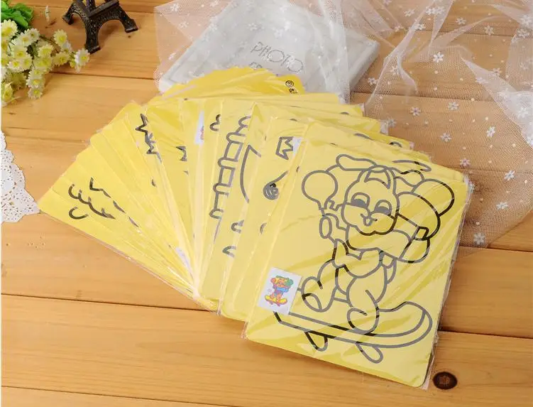 Детская ручной работы рисунок «сделай сам» игрушки царапин наклейки алмазов картина Картина из песка креативная игрушка раскраска LXX