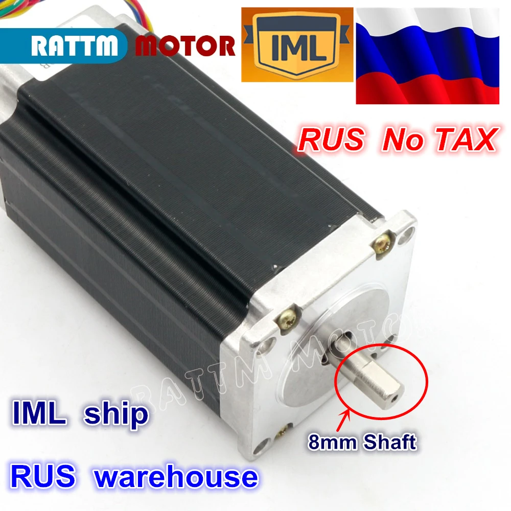 

RU ship NEMA23 425Oz-in 112mm 12-24V/DC 280N.cm CNC Dual shaft stepper motor stepping motor 3A for CNC Rouer Milling Machine
