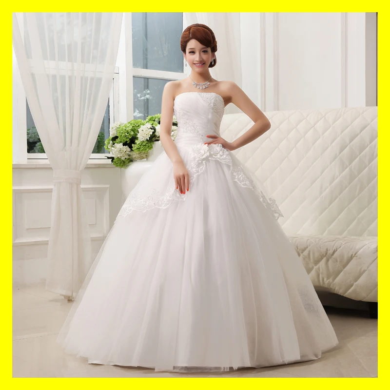 Short Plus Size Wedding Dresses Cute Casual Strapless ...