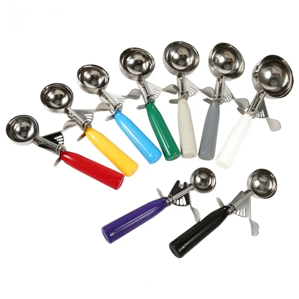 Plastic Ice Cream Scoops Mash Potato Fruit Half Ball Kitchen Food Spoon Tool