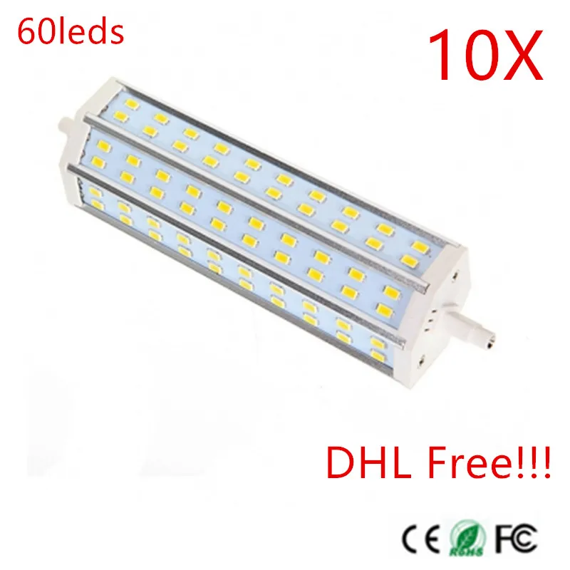 

10 шт./лот, Бесплатная доставка DHL, светодиодная лампа R7S 189 мм, 60 светодиодов, SMD5730, светодиодная лампа R7S, лампа освещения с теплым/холодным белым светом, Женский заменяемый галогенный прожектор