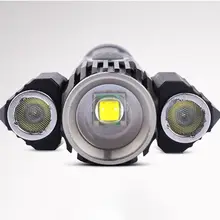 T6 светодиодный фонарик вращающийся многофункциональный с тремя головками USB заряжаемый факел длинная съемка освещение для ночной езды Рыбалка Приключения