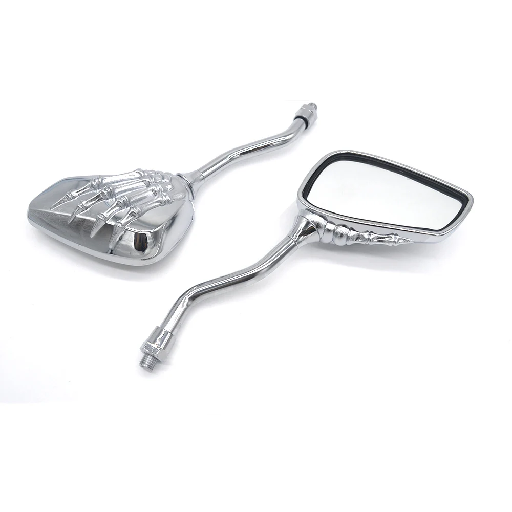

Chrome MOTORCYCLE SKULL HAND REARVIEW MIRRORS FOR KAWASAKI VULCAN VN 750 800 900 1500 1600