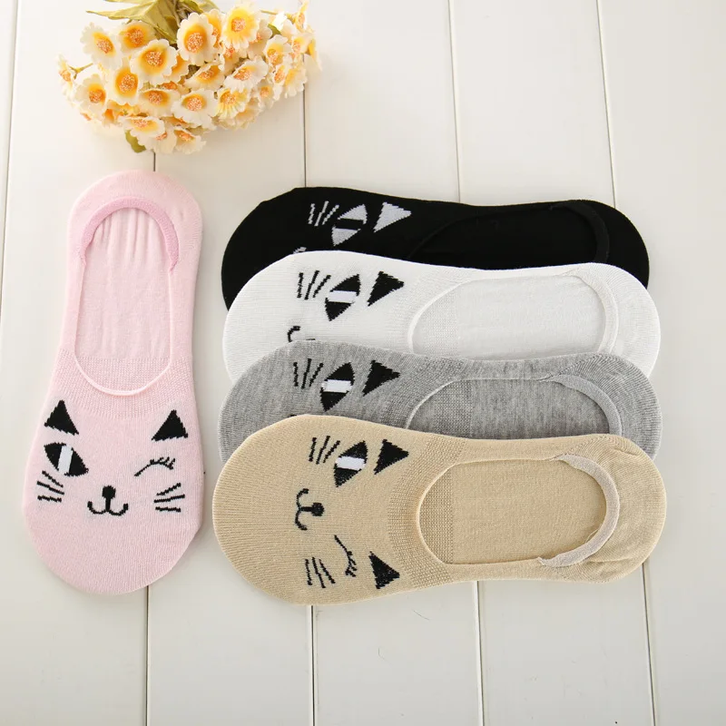 

5pairs/lot Fashion Ankle Short Boat Socks Women Comfortable Breathable Low Cut Sock Soft Cartoon Knitted Cotton Spring Summer 30