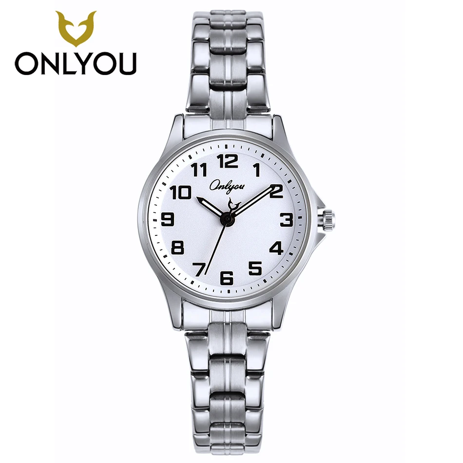 Achat ONLYOU Femmes Mode Montre Dame Semaine Calendrier En acier Inoxydable Quartz Horloge Femelle Nombre Casual Montre Bracelet Cadeau Montres