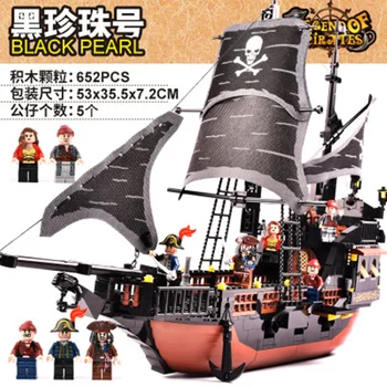 

625PCS Pirates Ship Black Pearl Model Compatible LegoINGly Building Blocks Educational Building Toys Kids Compatible Legoe Gift