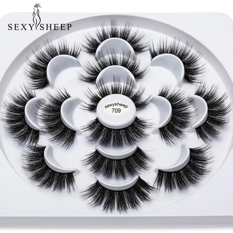 

SEXYSHEEP 2/4/7pairs Faux 3D Mink Lashes Natural Long False Eyelashes Volume Fake Lashes Makeup Extension Eyelashes maquiagem