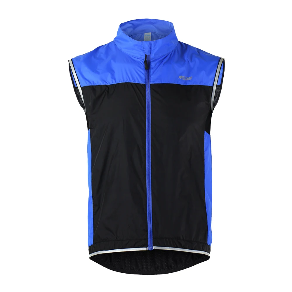 ARSUXEO мужская куртка для велоспорта, ветрозащитный Теплый жилет для велоспорта без рукавов для горного велосипеда, велосипедная куртка, жилет для бега и велоспорта