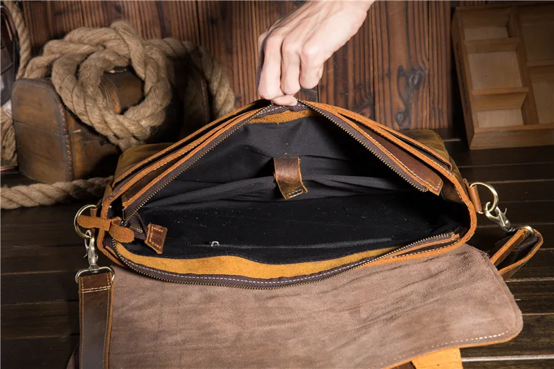Crazy horse кожа сумка, один сумка ручной работы почтальон кожаная сумка, мужская Ретро рук портфель JM9091