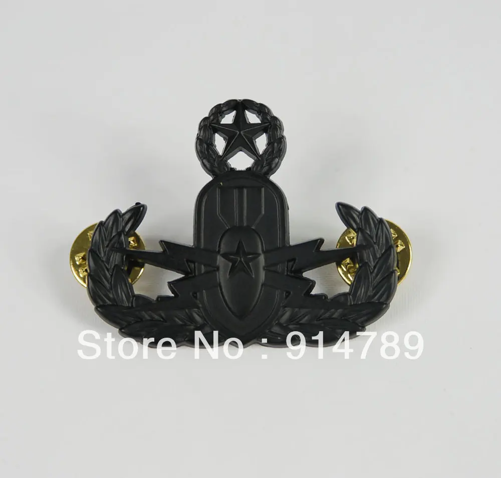 MINIATURE OXIDIZED GENUINE U.S BADGE: EXPLOSIVE ORDNANCE DISPOSAL