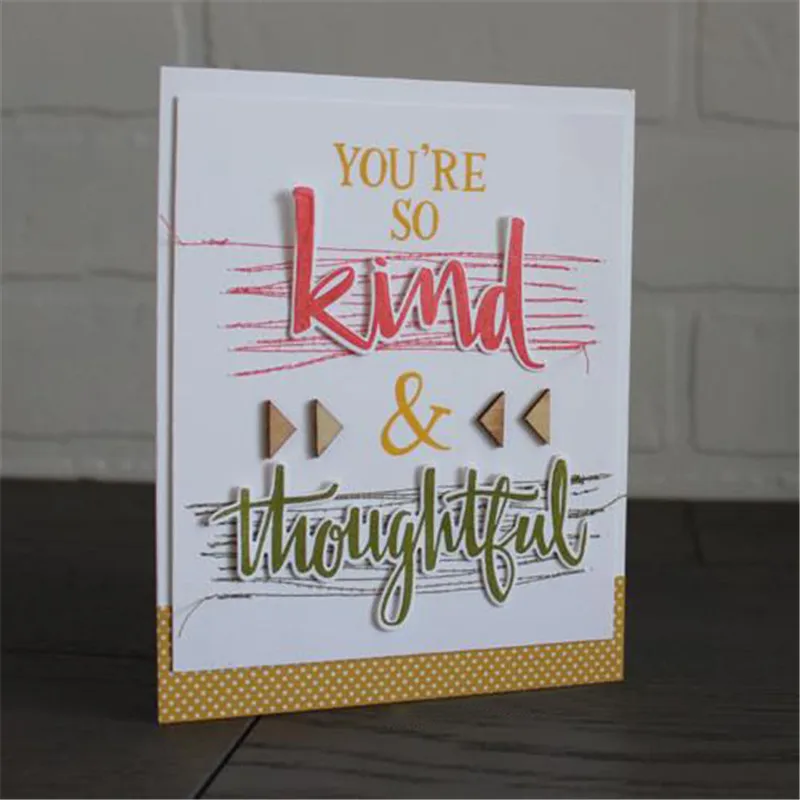 

Eastshape Words Kind Metal Cutting Dies Scrapbooking Letter Background for Card Making Album Embossing Stencil Craft Die Cut New