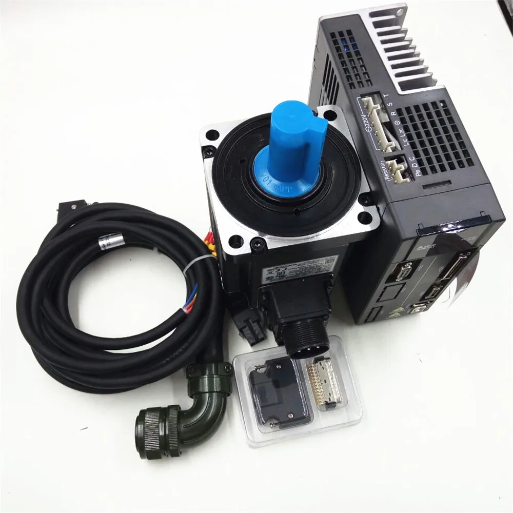 Delta CNC AC Servo Motor Drive Controller kit 220v 1KW 3.18NM 7.3A 100mm ECMA-C11010RS+ASD-A2-1021-L with 3M Cable Delta CNC AC Servo Motor Drive Controller kit 220v 1KW 3.18NM 7.3A 100mm ECMA-C11010RS+ASD-A2-1021-L with 3M Cable