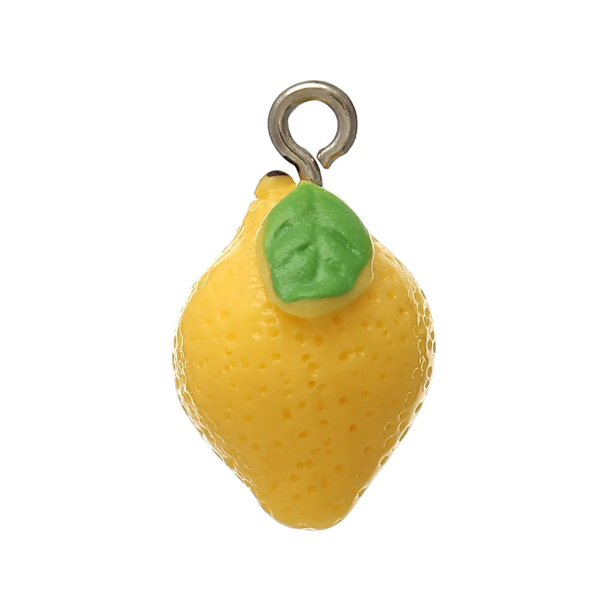 

DoreenBeads Resin Charm Pendants Lemon Yellow 19mm( 6/8") x 12mm( 4/8"), 2 PCs