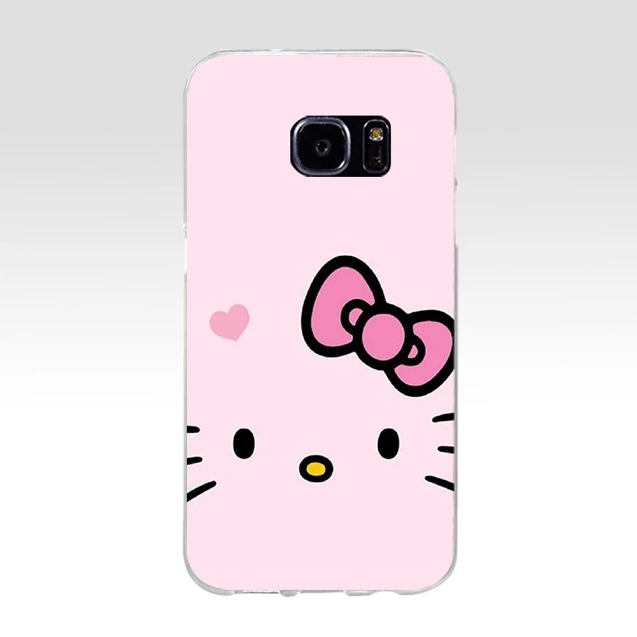 76A Модный мягкий силиконовый чехол hello kitty из ТПУ для samsung Galaxy s6 s6 s7 edge s8 s9 plus чехол - Цвет: 7