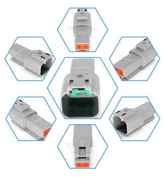 

DT06-2P 2 way male dt series deutsch AMP connector and terminals