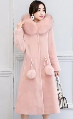 Женские зимние куртки меха пальто женские Верхняя одежда для беременных зимняя одежда; куртка теплая одежда Большие размеры 933 - Цвет: jacket pink