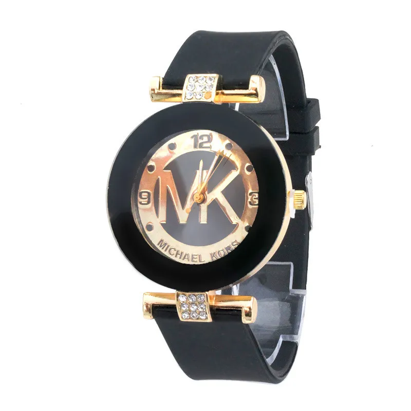 

2018 New simple leather Brand Geneva Casual Quartz Watch Women Crystal Silicone Watches Relogio Feminino Wrist Watch Hot sale