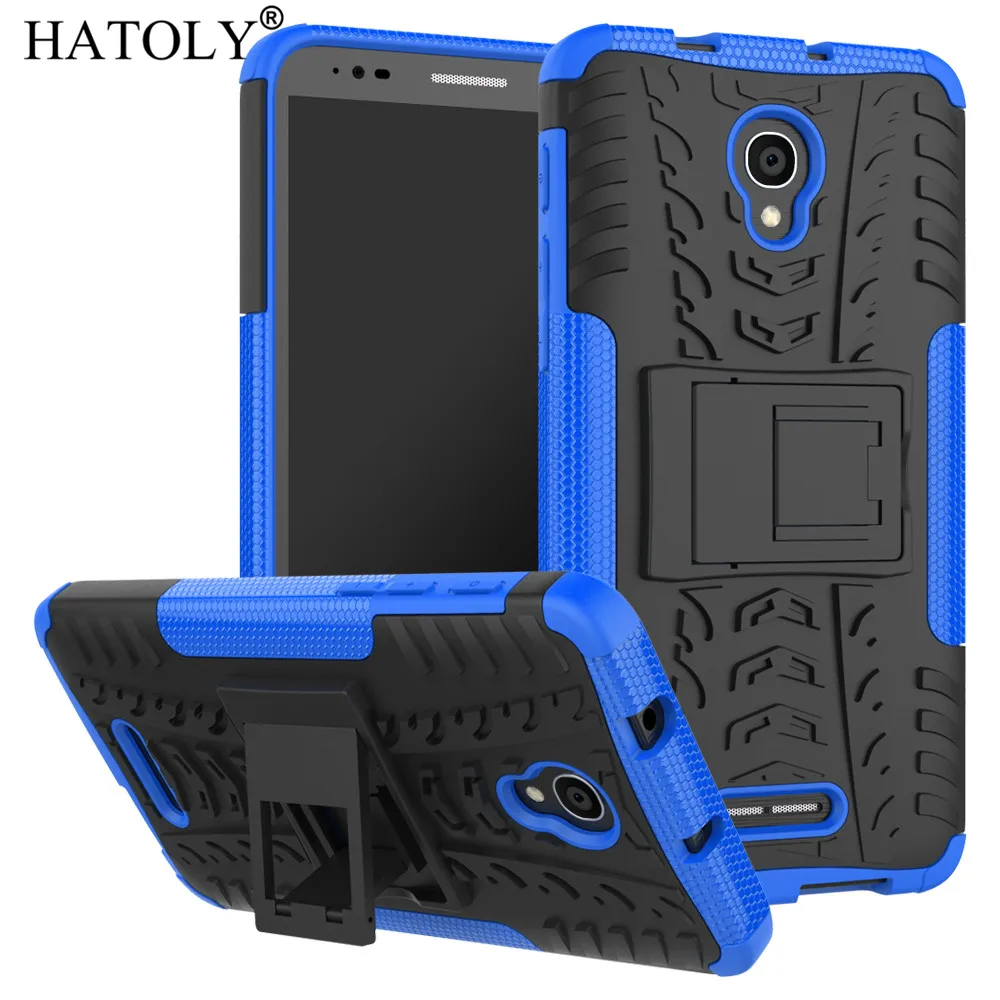 

HATOLY For Cover Alcatel One Touch Pop 4 Plus Case For Alcatel Pop4 Plus 5.5" Armor Silicone Hard Plastic Case with Holder ]