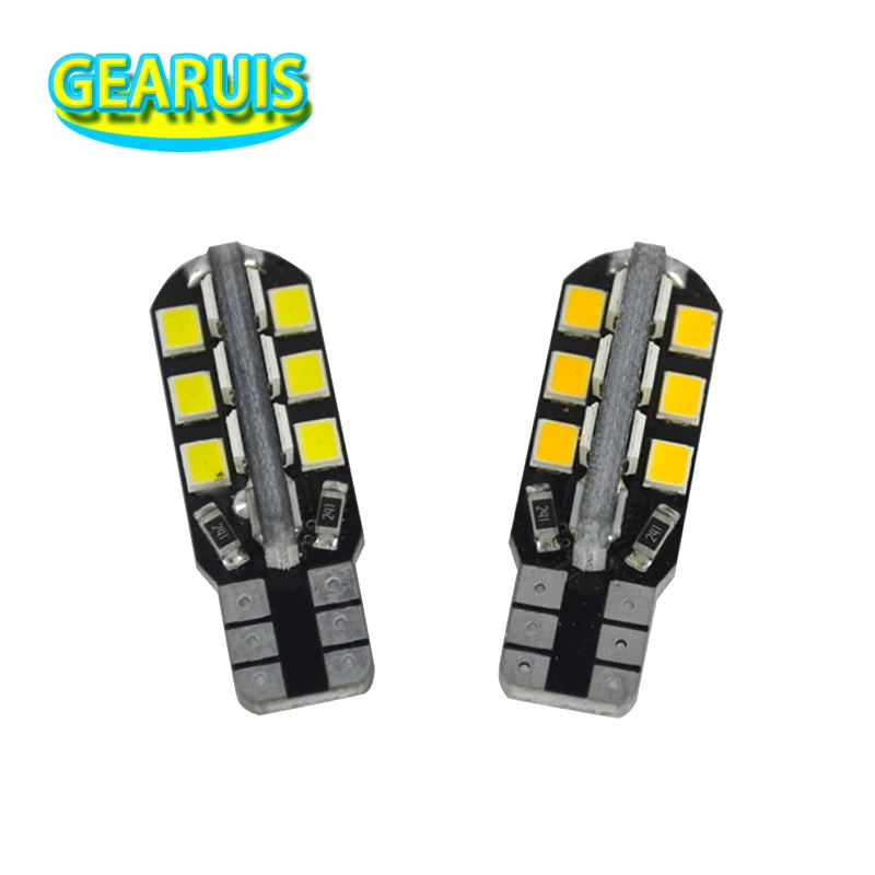 

10 pcs T10 PCB 24 LED SMD 2835 W5W 501 194 168 carro styling Side Wedge Luz Interior Do Carro Dome Mapa Lampada Pure white quent